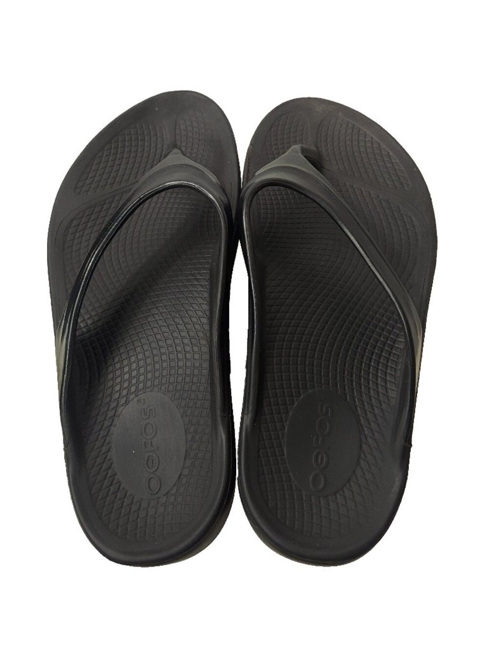 Oofos OOlala Recovery Flip Flops Sandals Size 8 Black Thongs Comfort